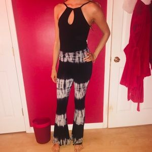 Tye-dye flair pants